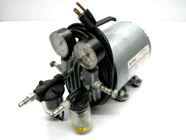 gast vacuum pump compressor 115 volt 1 6 hp